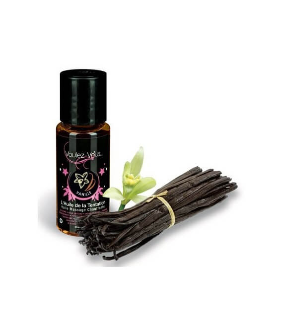 Huile de massage chauffante comestible Vanille