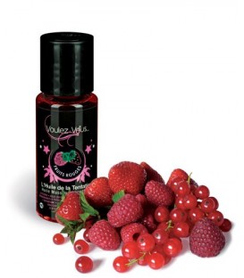 Huile de massage chauffante comestible Fruits Rouges - Petit format